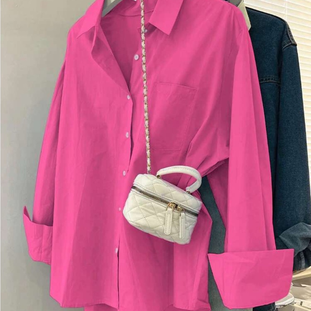 Pink Button-Up Shirt